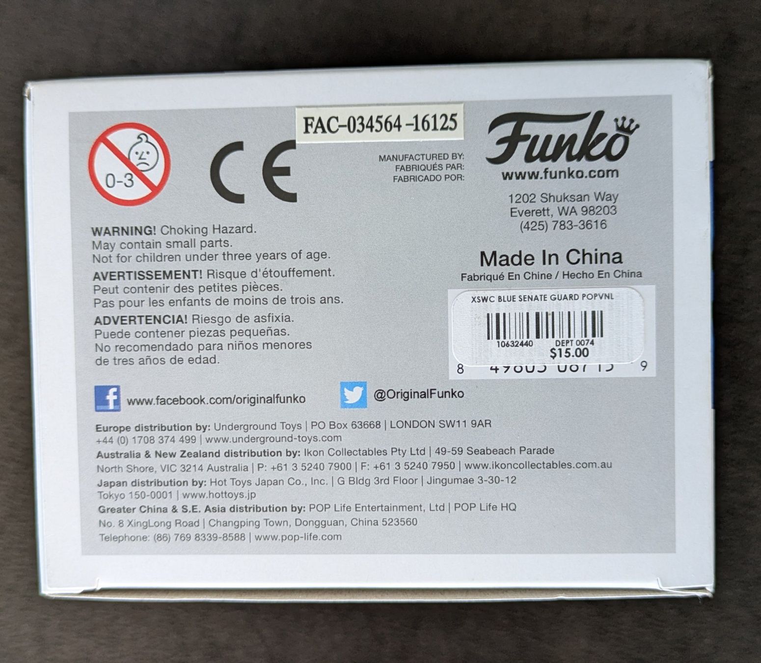 Funko Statuette: Funko Pop! Star Wars - Blue Senate Guard #98 – Nuovo (secondo la descrizione) da Obfelden venduto da RCO85 5