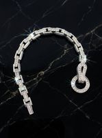 Filigranes Gliederarmband (Agrafe-Stil) mit Kristallen ✨ Top