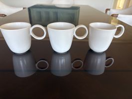 Bolia Edge Becher m. Henkel 3 Stk. weiss guter Zustand