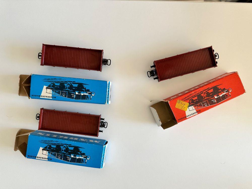 Lot De 3 Wagons Voyageurs 2e Classe Märklin - Époque 4 (Vert, Métal Blanc) - Occasion