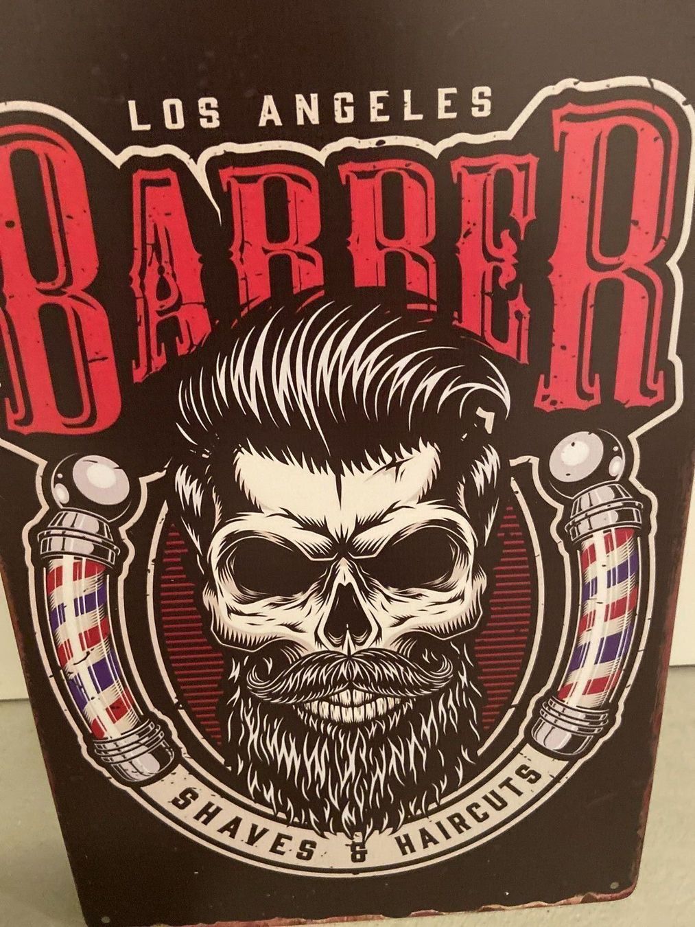 Insegne: BARBER Vintage Blechschild Tafel Einzigartig NEU ! – Nuovo e nell'imballaggio originale da Seon venduto da Aaargauer01 2