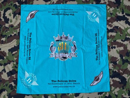 Vtg Y2K Scarf Harley Davidson Zurich Pelican Drive 72x72 cm