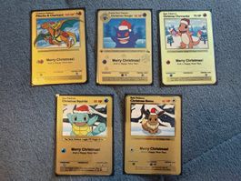 Pokemon Karten Weihnachten Metall
