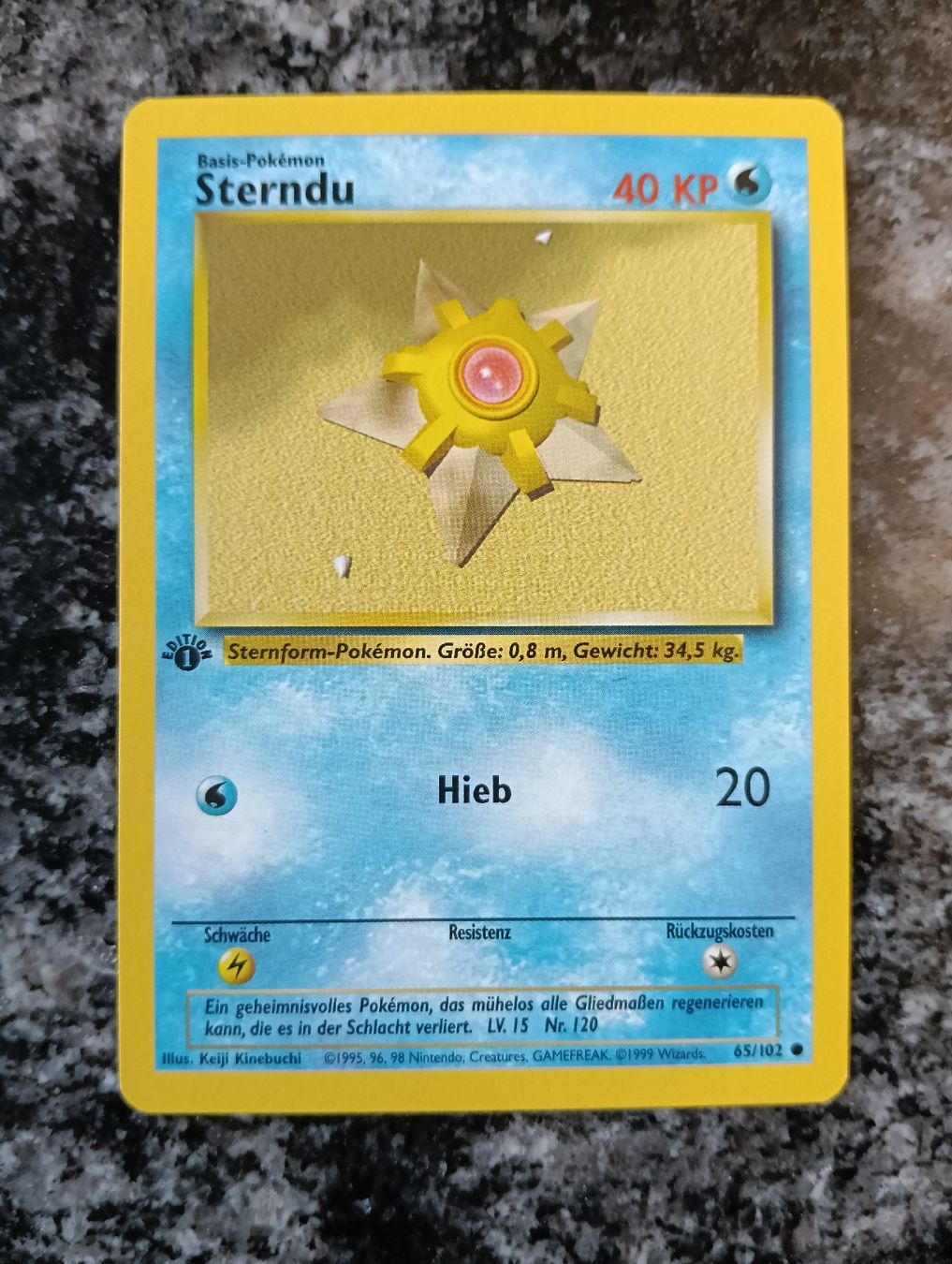 Pokémon Cartes à collectionner: Pokémon Base Set Sterndu  1.Edition  – D'occasion à LEUZIGEN par mic_sdh5
