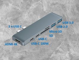 Adapter 7-in-2 Multiport Hub für MacBook Pro / Air