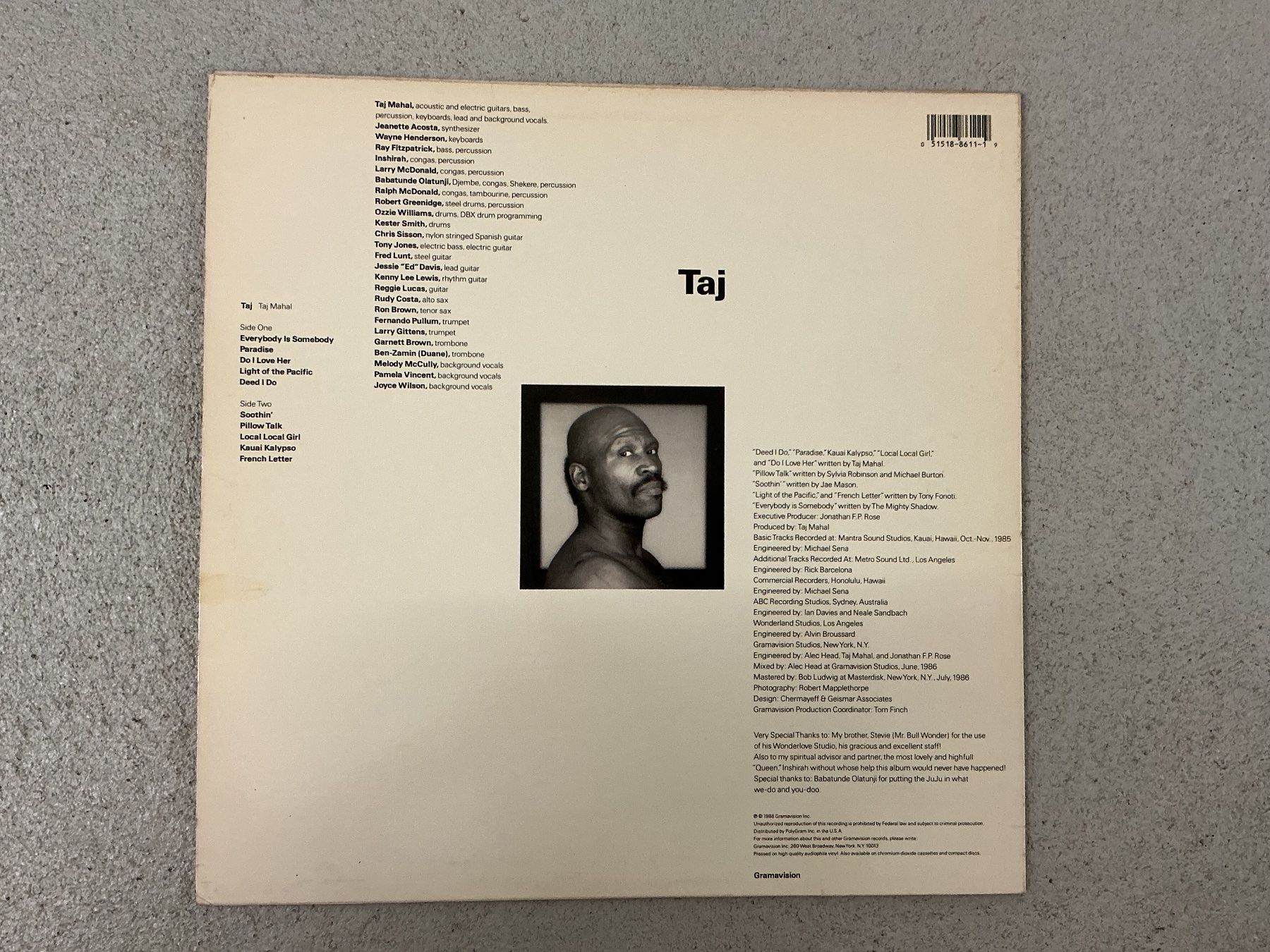 Dischi in vinile: Taj Mahal LP -  Taj – Usato da Winterthur venduto da Tumko-Vinyl 1