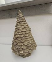 2 x Deko Tannenbaum gold, (Weihnachten)