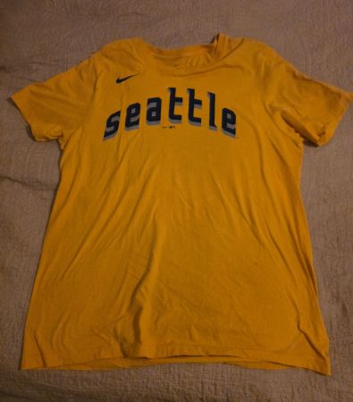 Nike Seattle Mariners T-Shirt, Gelb, Gr. L