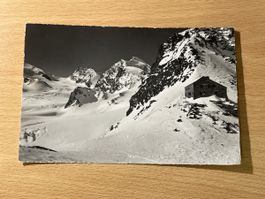 Alte Ansichtskarte Saas-Fee Britanniahütte S.A.C. 3029m