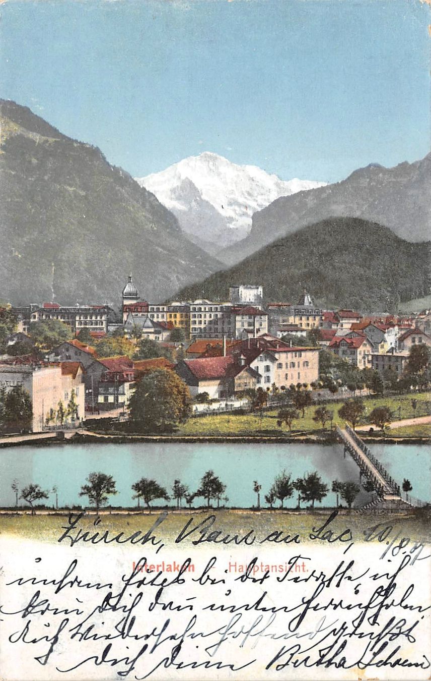 Cartoline postali: Interlaken – Usato da Ottikon b.Kemptth. venduto da Neptun1974