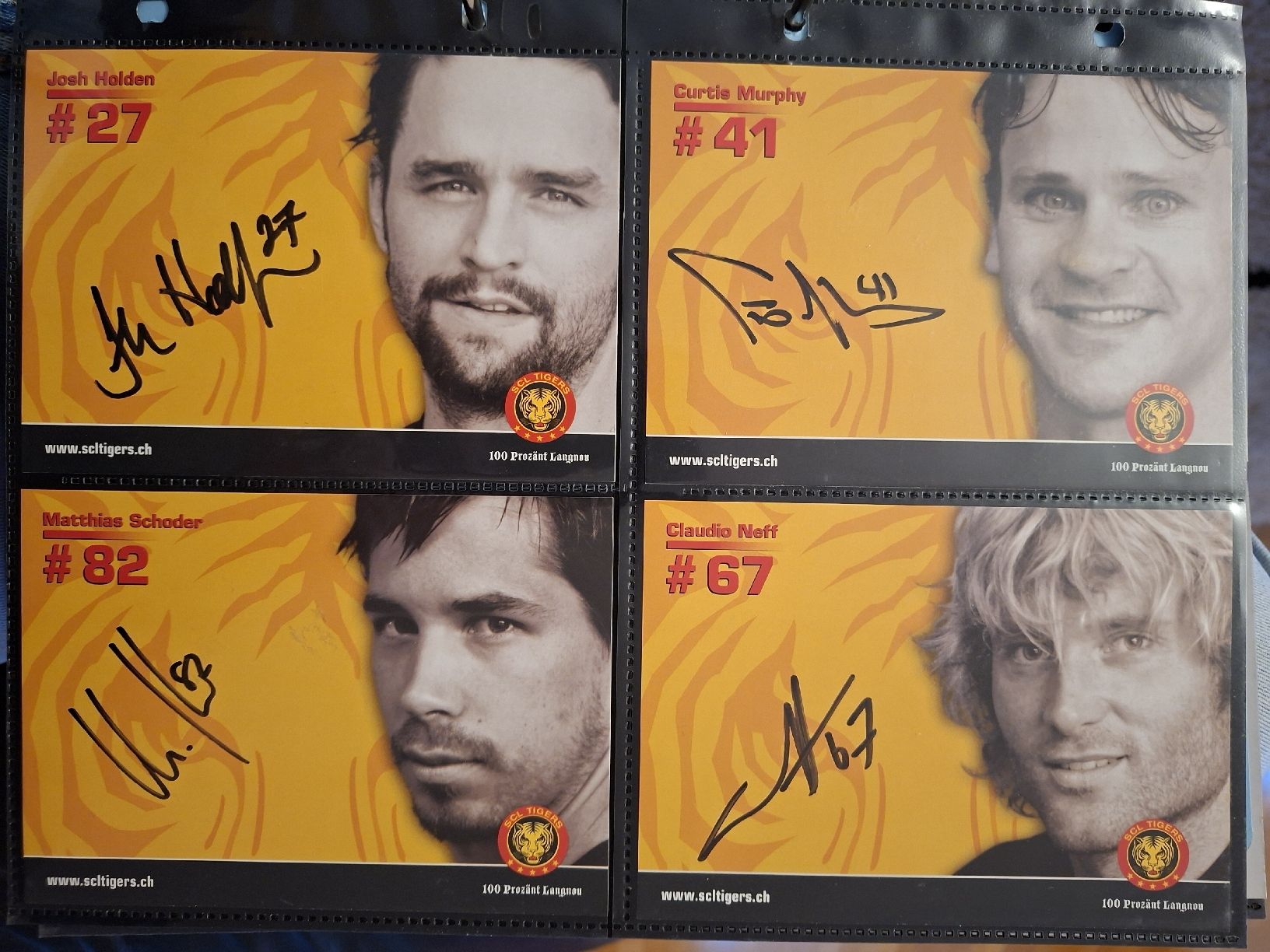 Autogramme: 4x SCL Tigers Autogrammkarte Langnau – Gebraucht aus Thun von wuschu