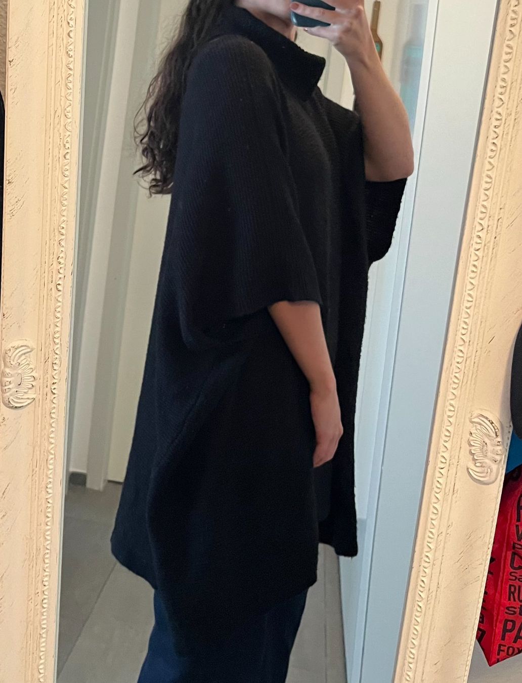 Pulls & Sweat-shirts: Schwarzer Poncho-Strick-Pullover – D'occasion à Horw par mira_6p85 2