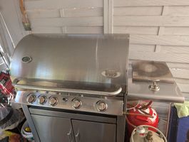 Gas Grill Master Edelstahl 5 Brenner mit Seitenkocher 
