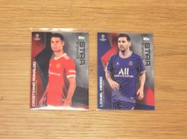 Topps Cristiano Ronaldo und Lionel Messi TOP Zustan