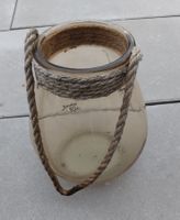 Dekorative Glas Vase mit Seil zum aufhängen
