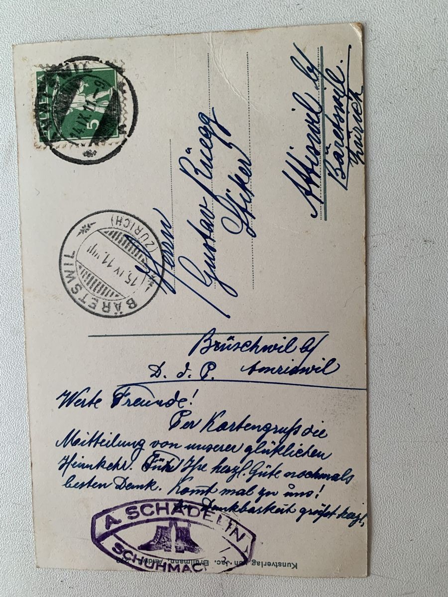 Cartoline postali: AK Kirche Amriswil 1911 – Usato da Egg b. Zürich venduto da ohtannenbaum 1