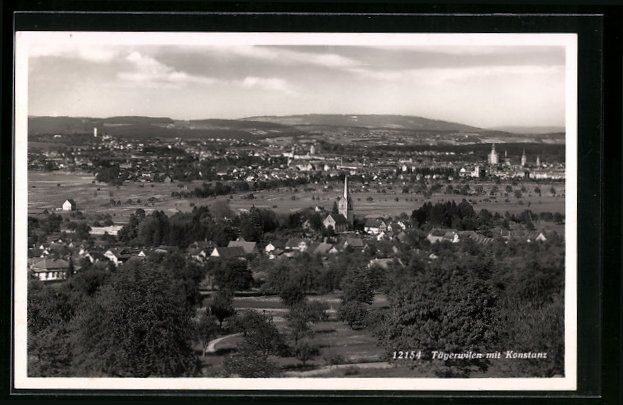 Ansichtskarten: AK Tägerwilen, Panorama mit Konstanz – Gebraucht aus Berlin von bartko-reher