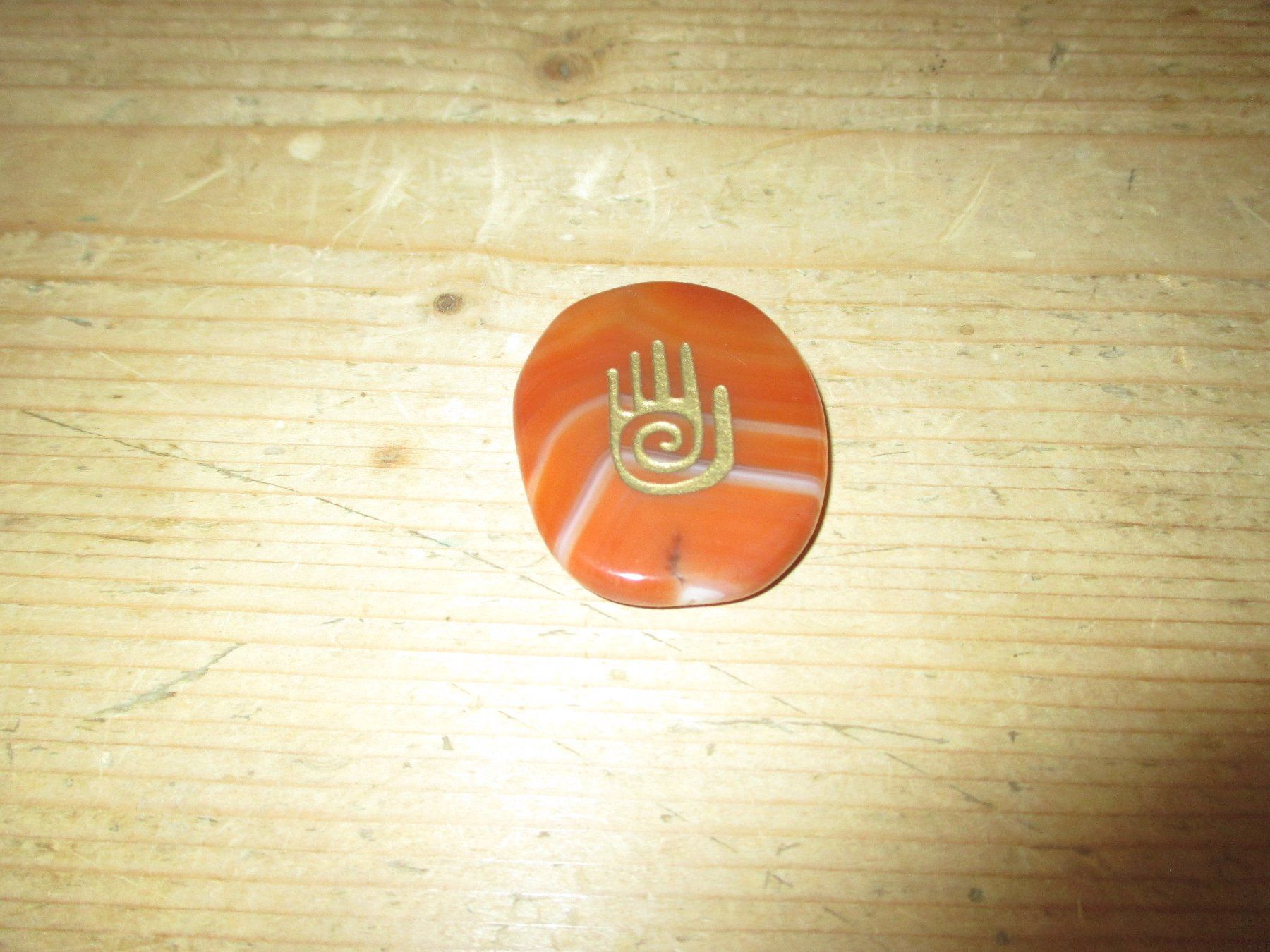 Pietre preziose: Achat Edelstein mit Hopi Handsymbol – Usato da Flims - Dorf venduto da Stagediver