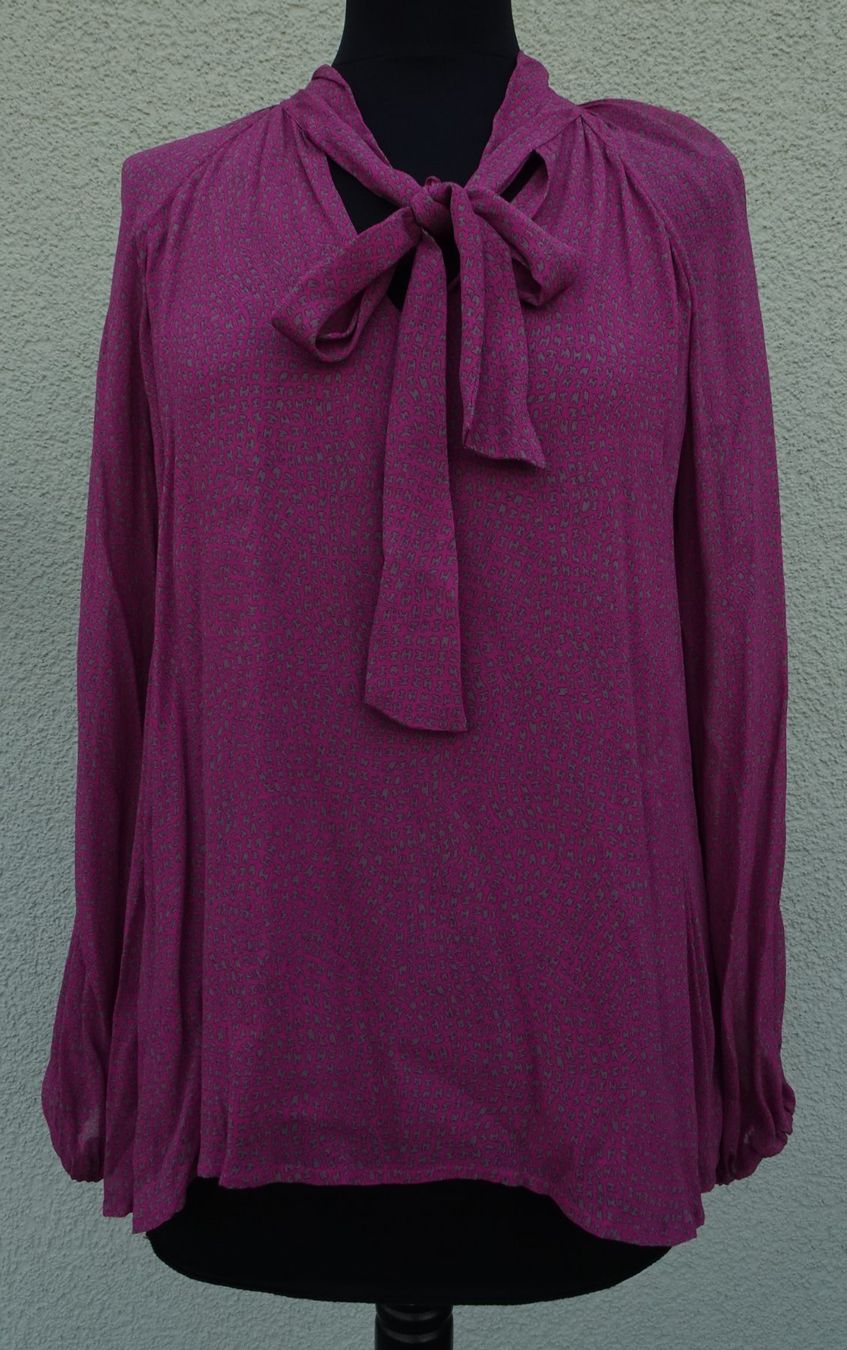 Hemisphere Camicette: Schluppenbluse Hemisphere Gr. M pink braun Bluse – Usato da Winterthur venduto da blumeblau77 5