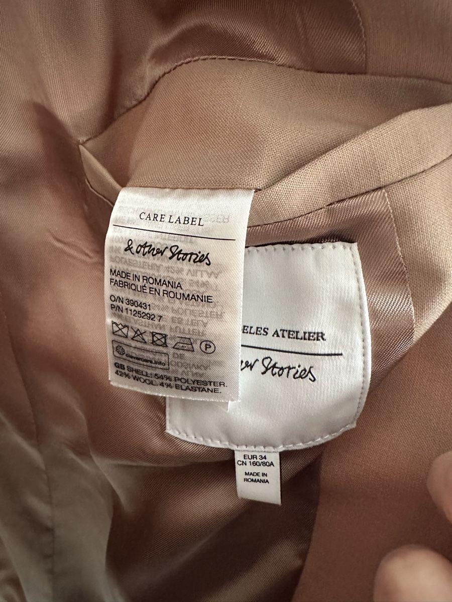 Other Stories Giacche: Oversized & Other Stories Blazer, Size 34, Beige – Usato da Sementina venduto da NinaDel 3