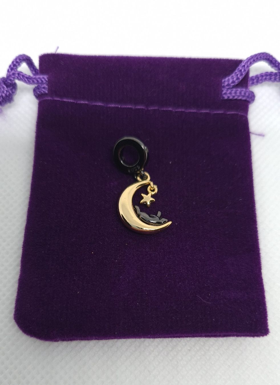 Ciondoli: Silber Charm Mond und Katze +Garantie – Nuovo (secondo la descrizione) da Rotkreuz venduto da Carbone_Bijou-Shop