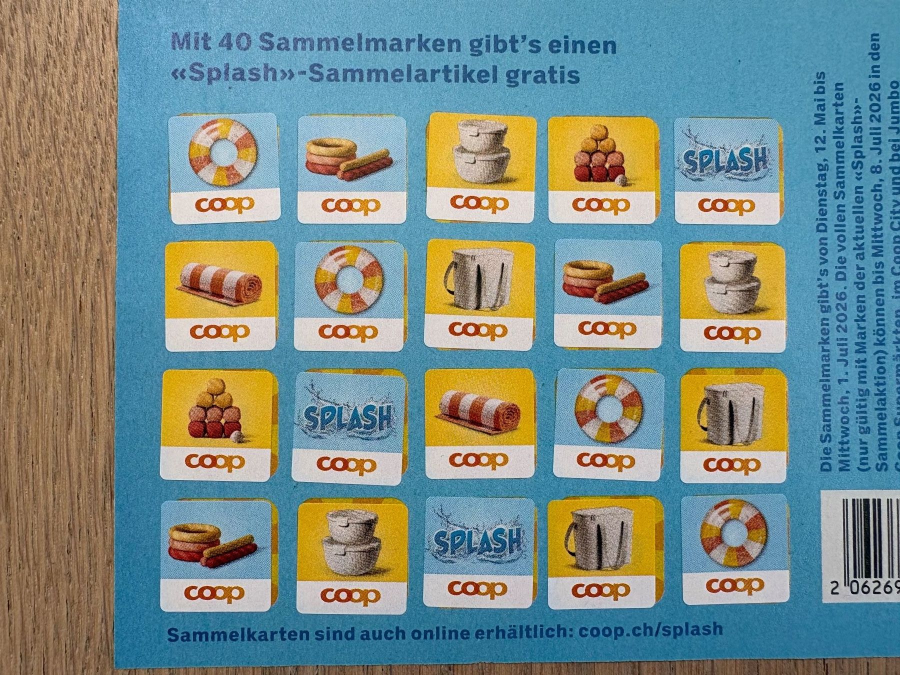 Coop Sammelmarken & -punkte: COOP Trophy SPLASH – Neu (gemäss Beschreibung) aus Gossau SG von Black-Queen 4