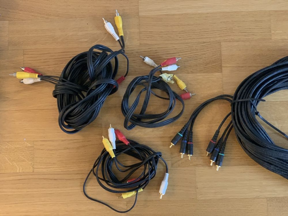 5m RCA Audio Video Kabel 3-fach Geschirmt 5 M Cinch Kabel 3-fach RCA Audio Video Chinch Cinchkabel Chinch Verlängerung 5 M