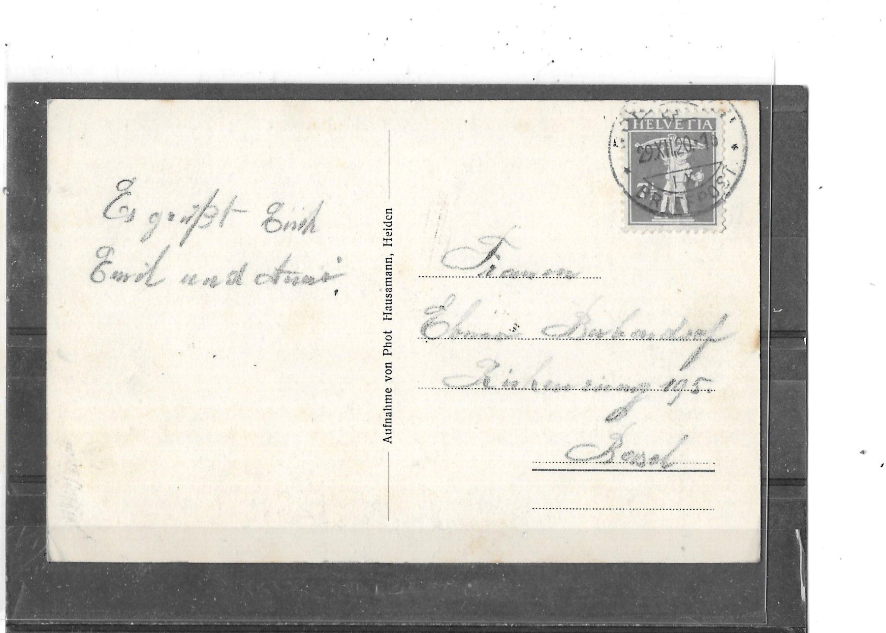 Ansichtskarten: AR Grub 1920 Dorfplatz – Gebraucht aus Schocherswil von Wilare 1