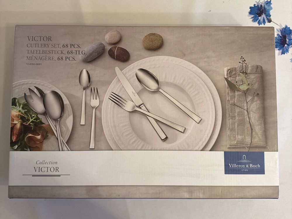 Ménagère Villeroy & Boch Victor - 68 Pièces Pour 12 Personnes - Neuve Sous écrin
