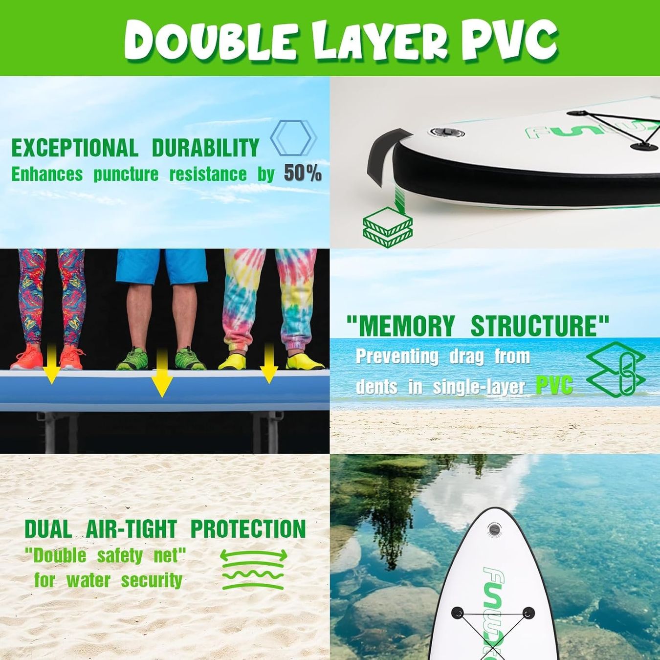 Tavole da surf e di nuoto: Aufblasbares Stand Up Padding Board Ultra Leicht SUP – Nuovo e nell'imballaggio originale da Hundwil venduto da pak_7zvn 2