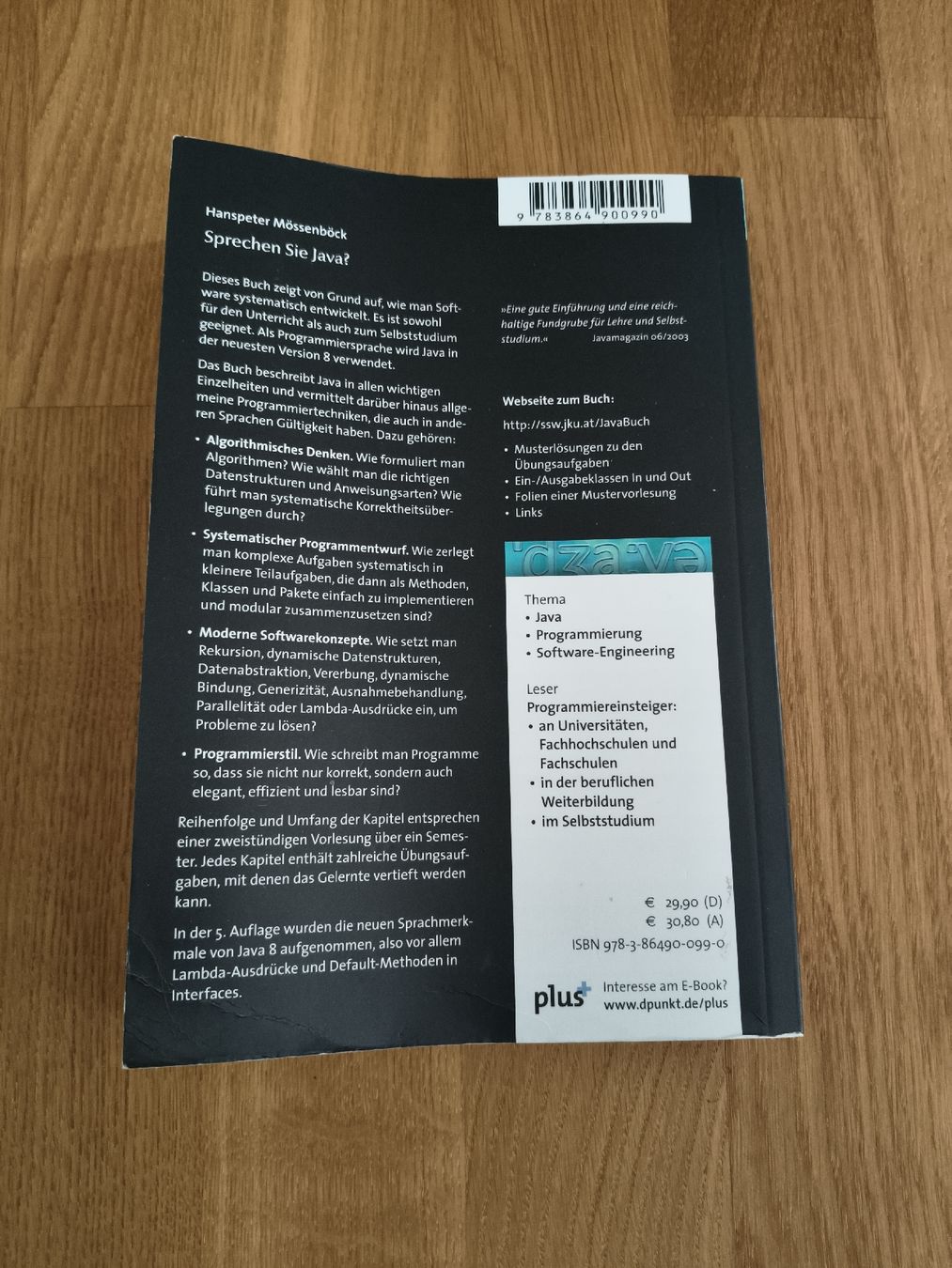 Bücher: Buch Sprechen Sie Java von Hanspeter Moessenboeck – Gebraucht aus Sissach von eli_6l2g 1