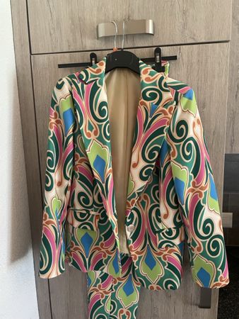 Completo giacca e pantaloni fantasia taglia M
