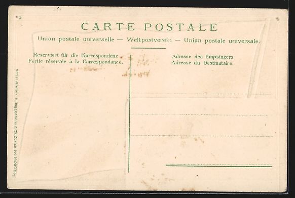 Cartoline postali: Präge-AK St. Gallen-Rosenberg, Flagge m – Usato da Berlin venduto da bartko-reher 1