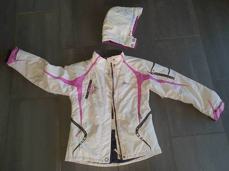 Veste hiver fille rose et blanche T 12 ans