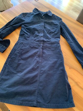 MARC O'POLO tolles Feincord Manchester Kleid dunkelblau 34