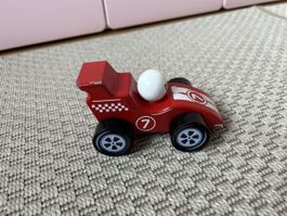 Wooden Toy Race Car Red Number 7 Great for Summer Fun!