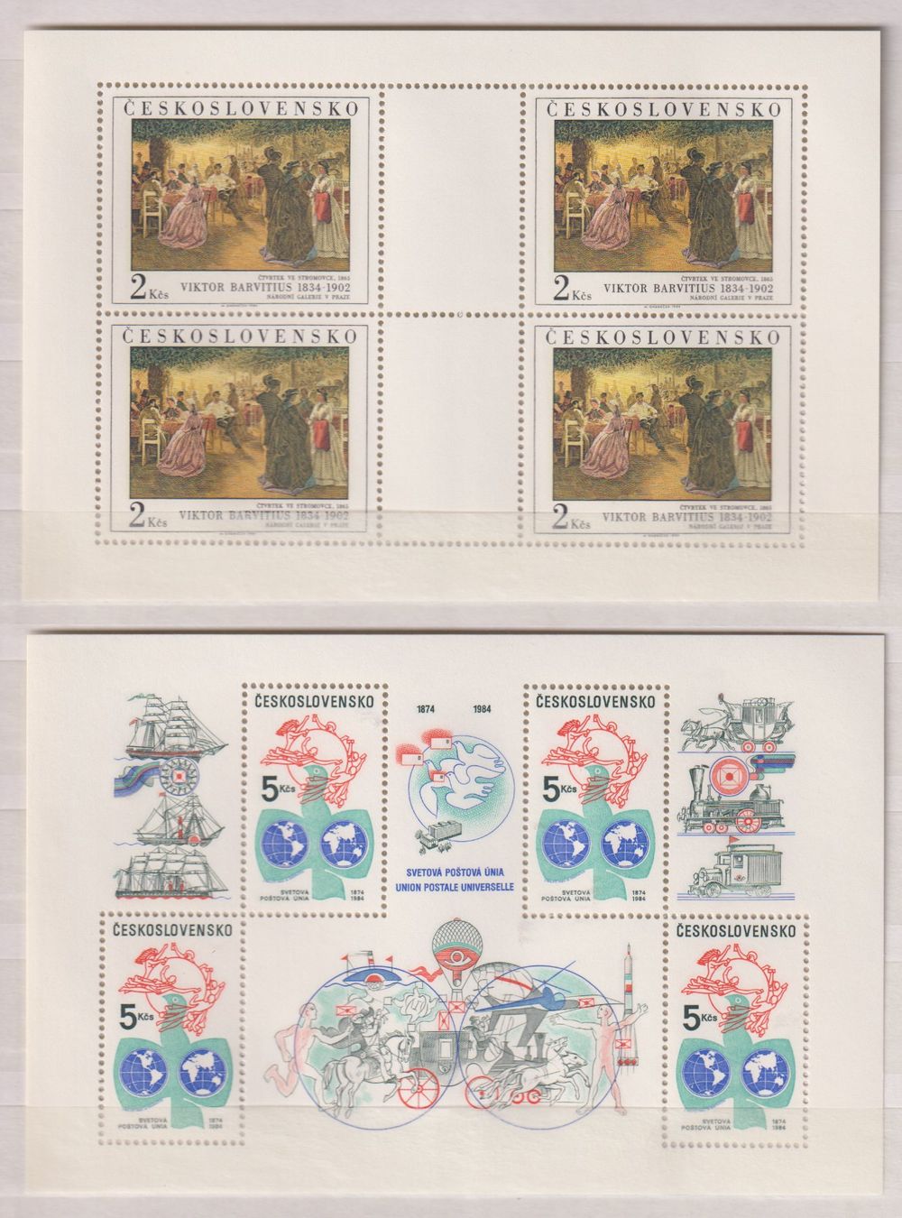 Alle Briefmarken: 2 Kleinbogen . CSSR. Postfrisch. (11) – Neu (gemäss Beschreibung) aus Koblenz von Boerse6
