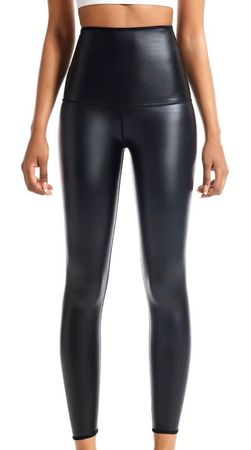 SeXy Body Shaper Kunstleder Leggings Hose m. hoher Taille 46