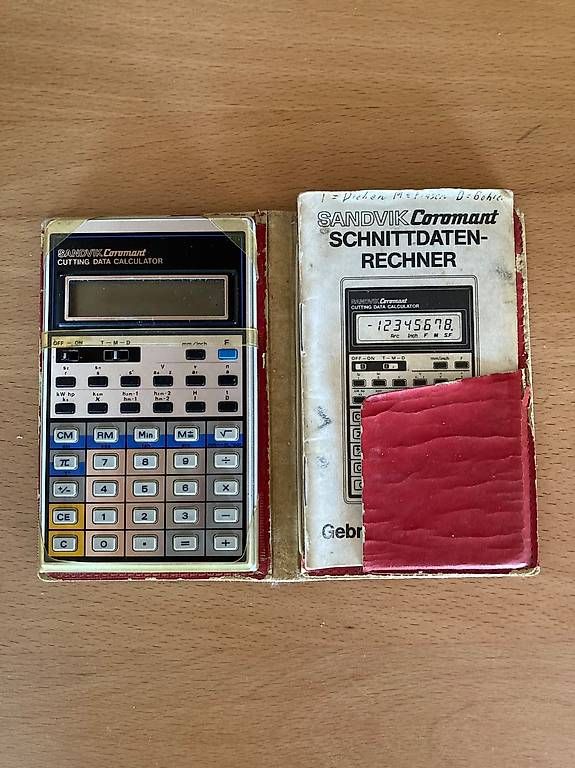 Calcolatrici tascabili: Sandvik Coromant Schnittdatenrechner mit Anleitung – Usato da Benken ZH venduto da rom_trs5