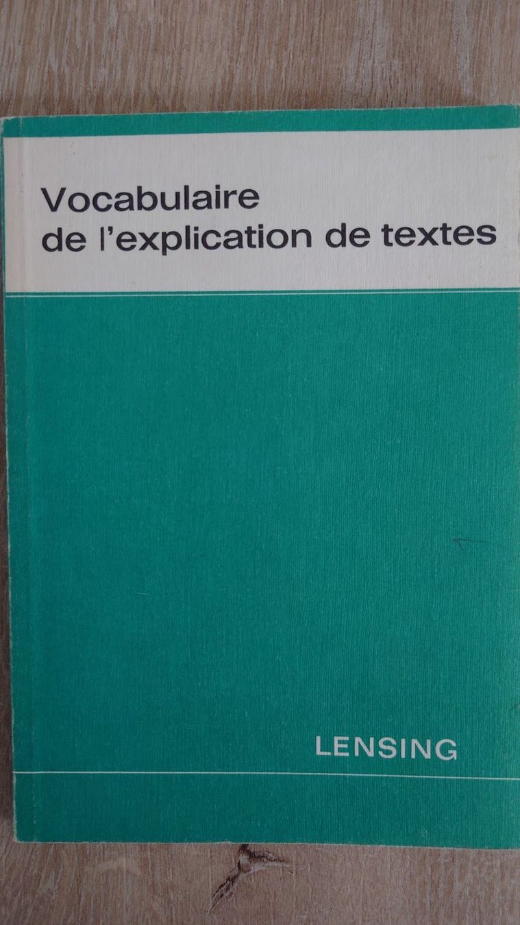 Libri: Vocabulaire de l'explication de textes – Usato da Rheinau venduto da Nachtflug8