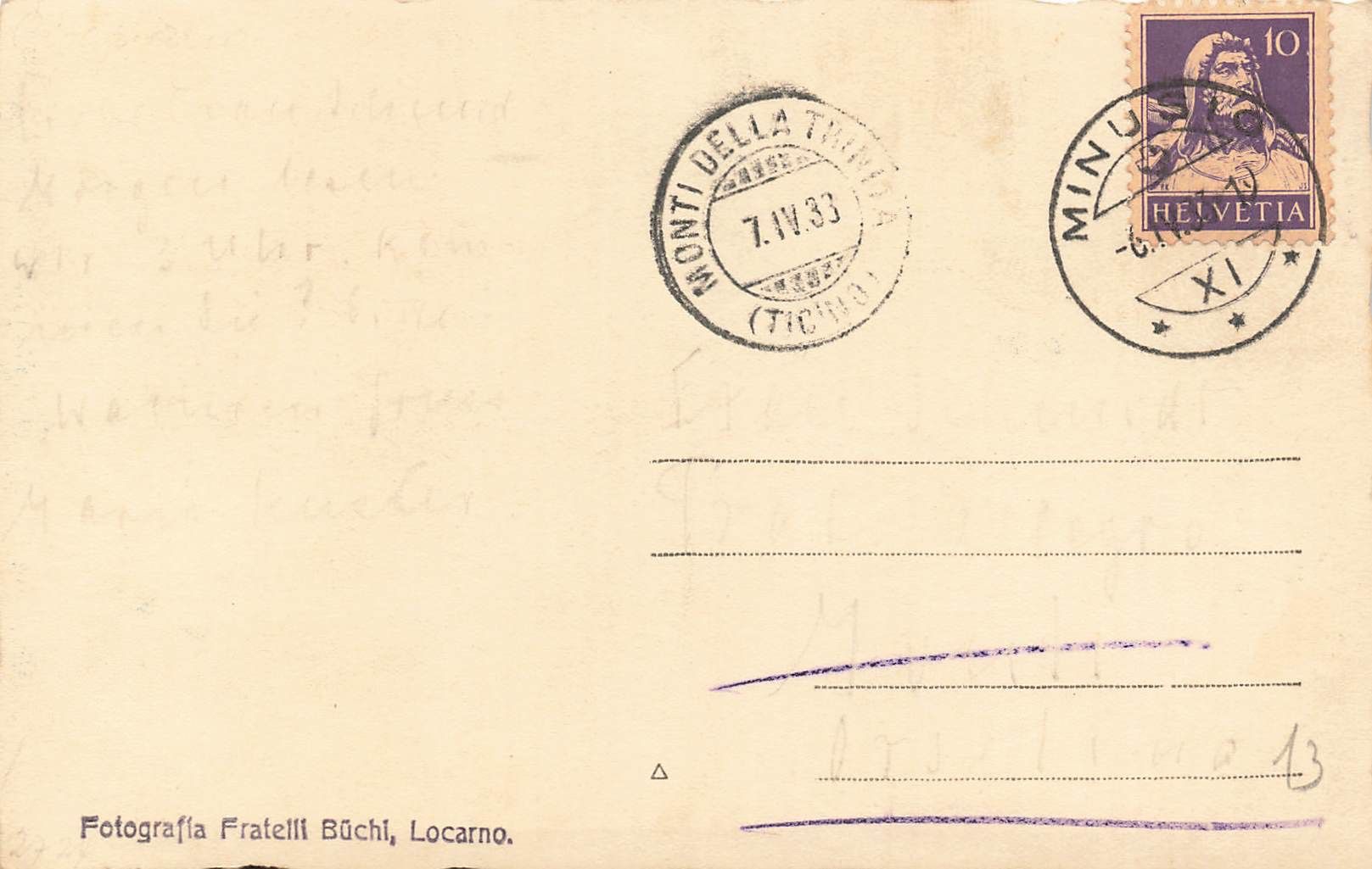 Cartoline postali: Locarno Foto Buchi – Usato da Biasca venduto da Blenio71 1