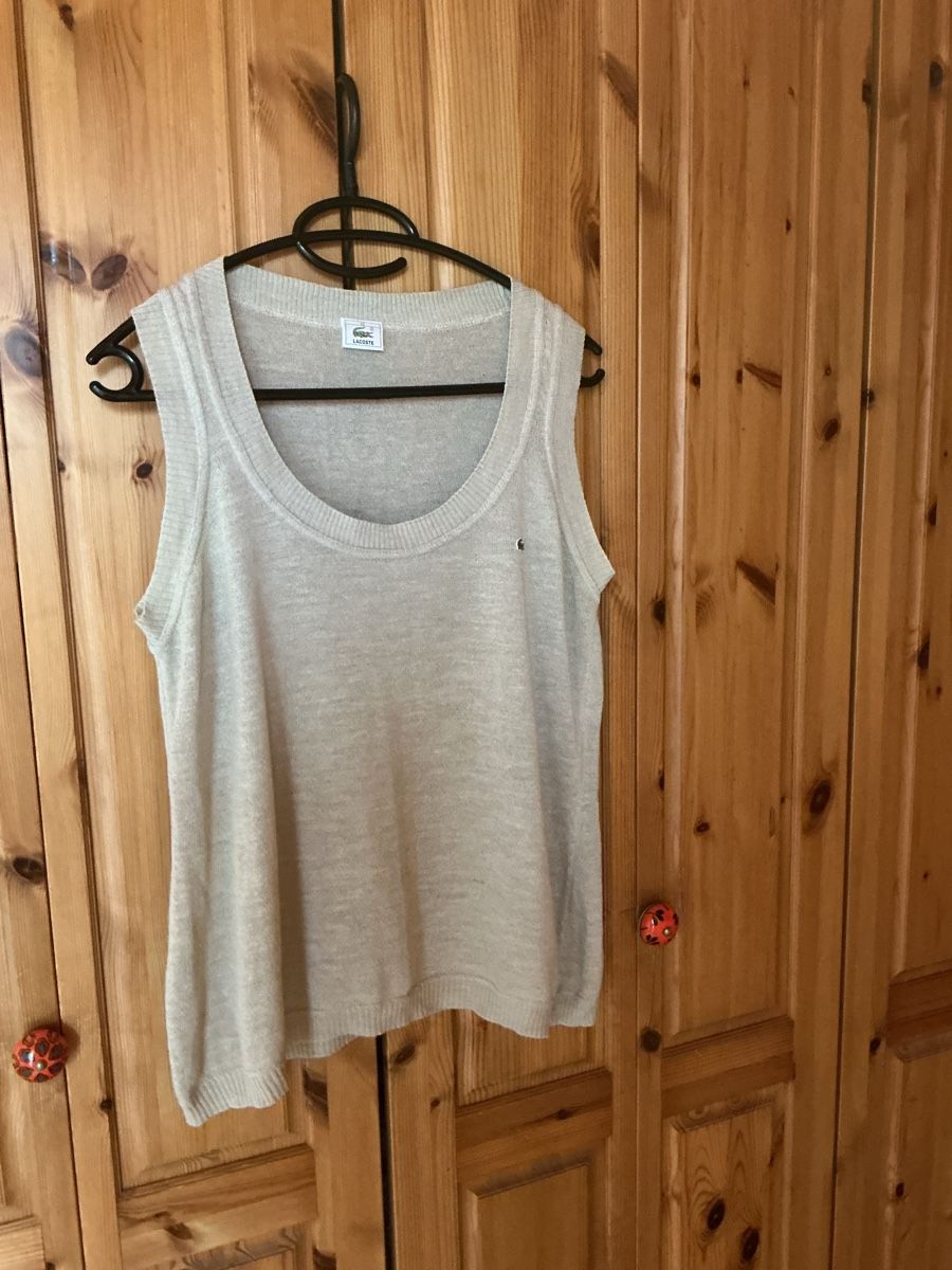 Lacoste Gilet & Giacche senza maniche: Gilet Lacoste beige – Usato da satigny venduto da cara68
