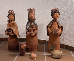 Tonfiguren Heilige Drei Könige mit Beizen Konvolut