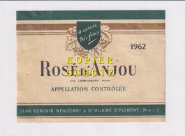 Etikette - Rosé d'Anjou 1962 (Beauvin) /bd