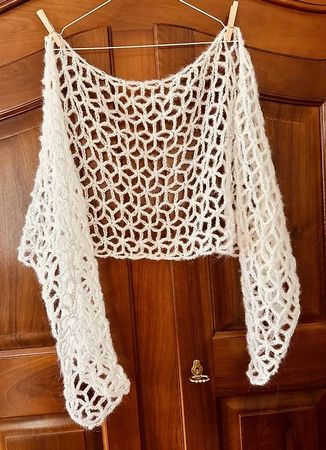Unikat Häkelstola, Handarbeit zum Brautkleid