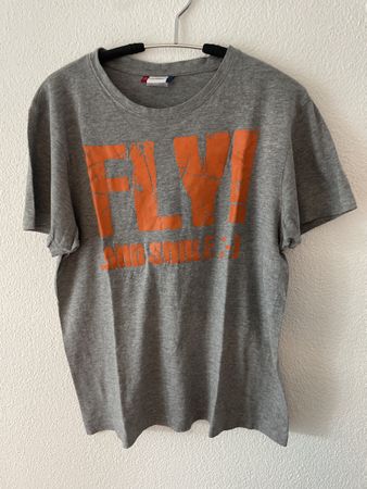 T-Shirt, Bounce Lab Gr. S, Grau mit Print - Top Zustand!