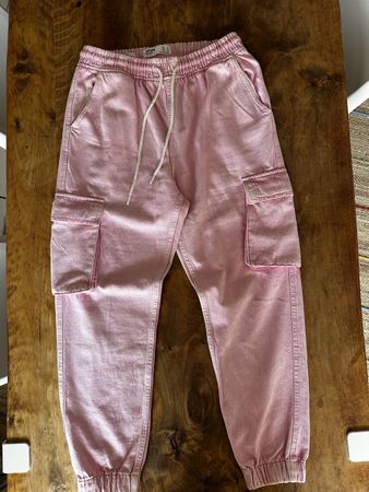 Pantalon cargo Bershka rose taille M en denim