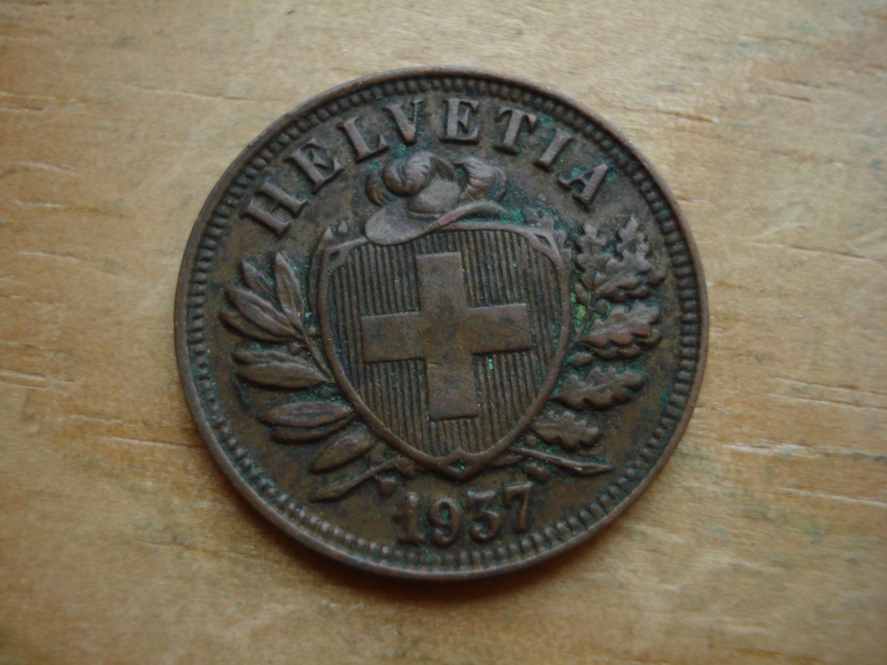 Tutti le monete: (W5) 2 Rappen 1937 – Usato da Erlach venduto da Net-Coins