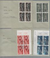 Schweiz 1947 100.Jahre Eisenbahn Nr. 277-280 Viererblock FDC