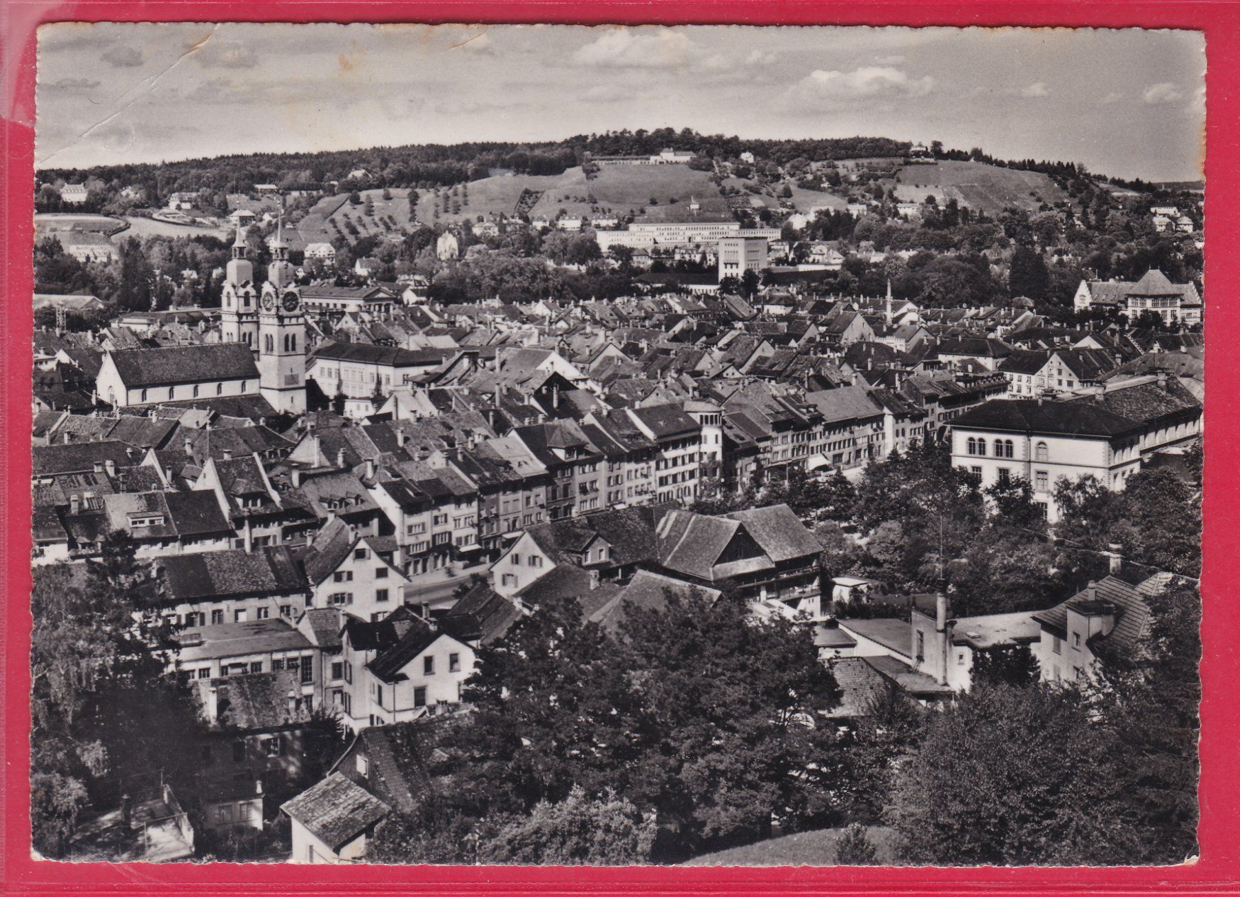 Cartoline postali: WINTERTHUR VOM HEILIGENBERG GESEHEN, 28.6.1949 – Usato da Oberrieden venduto da Gebirgsstelze